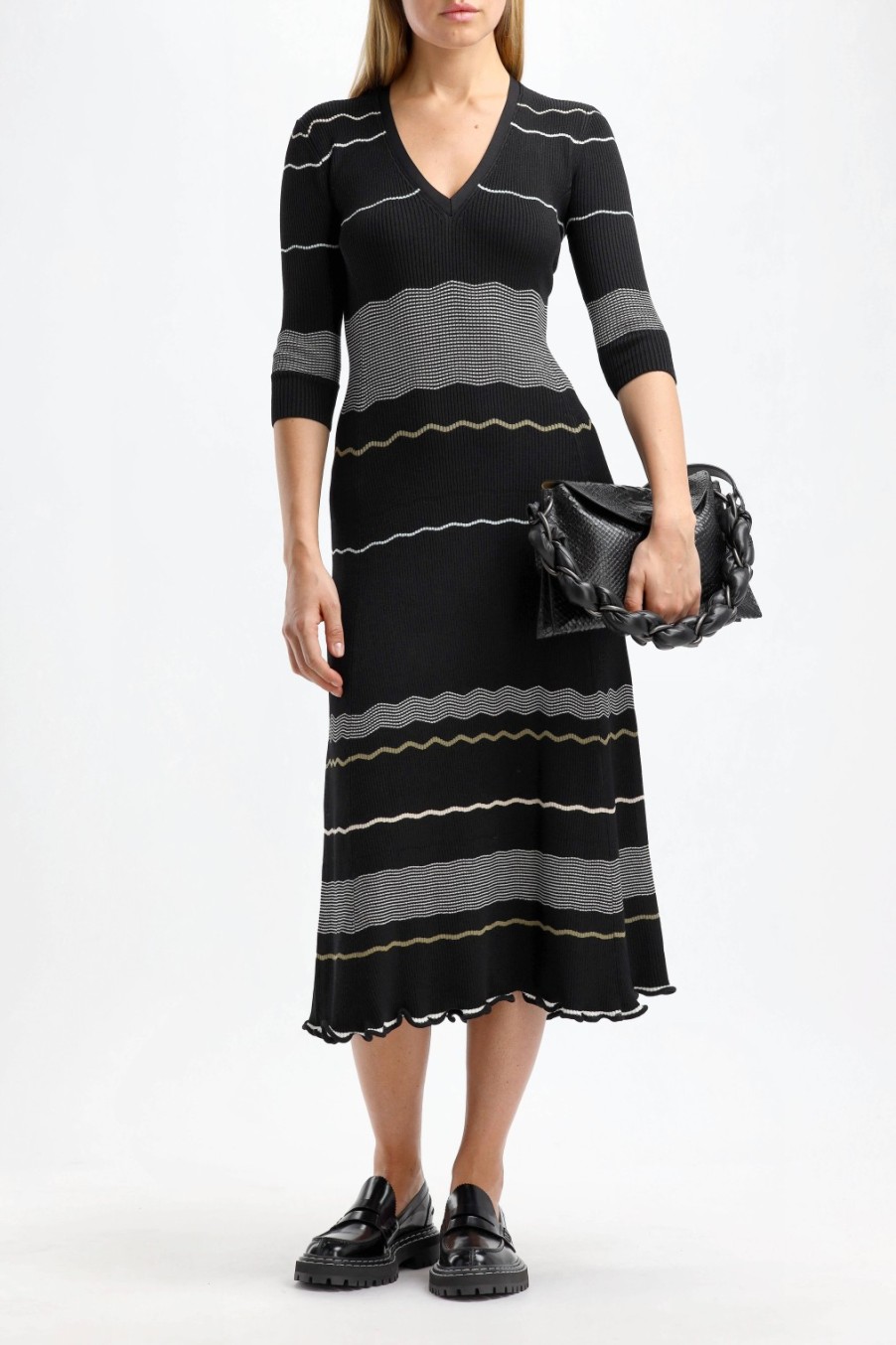 Vetements Proenza Schouler | Robe Matte Stripe En Noir
