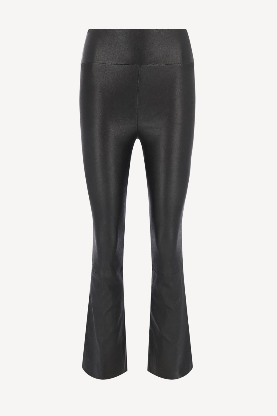 Vetements SPRWMN | Leggings En Cuir Noir Taille Haute Flare