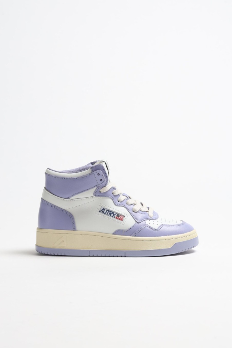 Chaussures Autry | Baskets 01 Mid En Blanc/Lavande