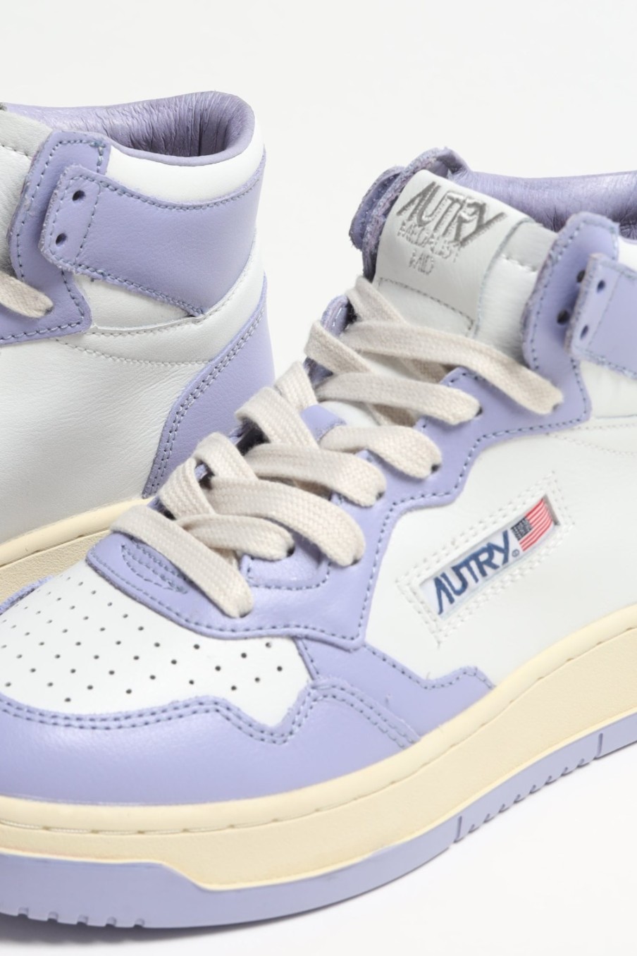Chaussures Autry | Baskets 01 Mid En Blanc/Lavande