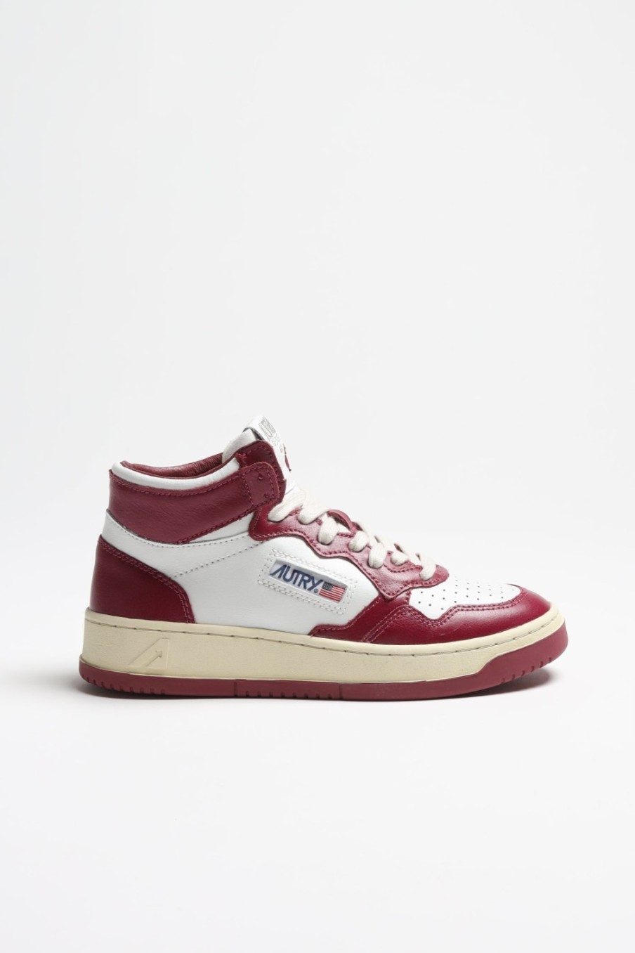 Chaussures Autry | Baskets Bicolor Up Mid En Blanc/Amethyste