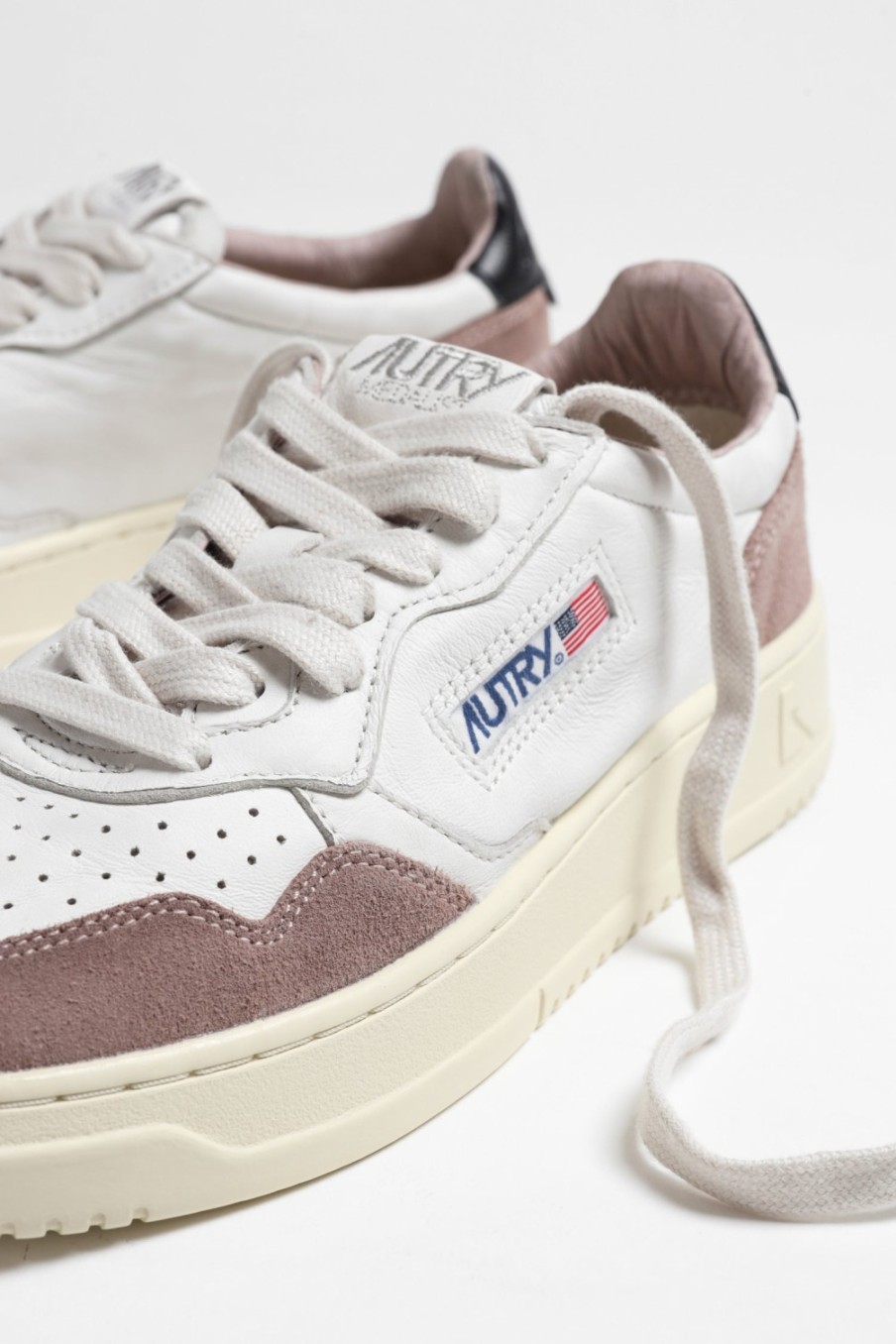 Chaussures Autry | Baskets 01 Low Goat En Poudre/Noir