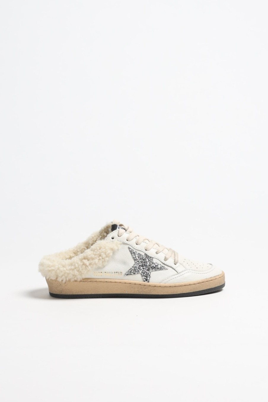 Chaussures Golden Goose | Sneaker Ballstar Sabot En Blanc/Argente