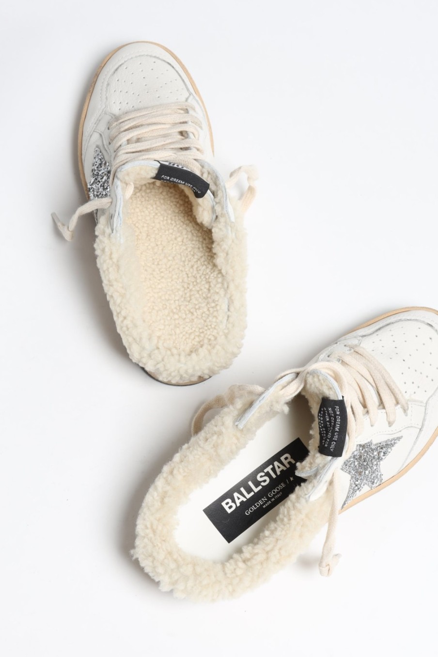 Chaussures Golden Goose | Sneaker Ballstar Sabot En Blanc/Argente