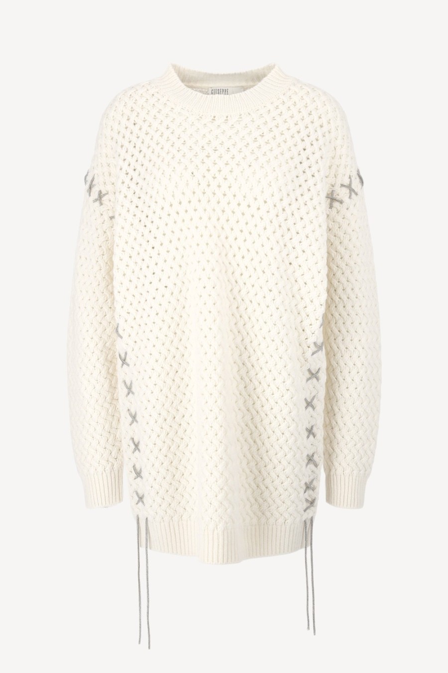 Vetements Giuseppe Di Morabito | Robe Aran En Blanc Laiteux