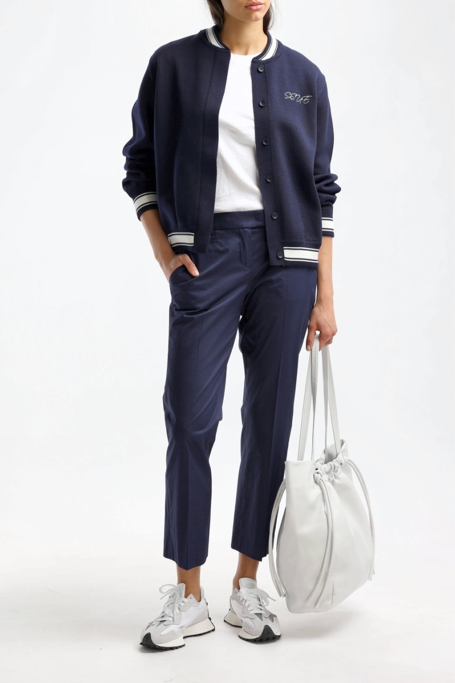 Vetements Seductive | Pantalon Mary Soft En Marine