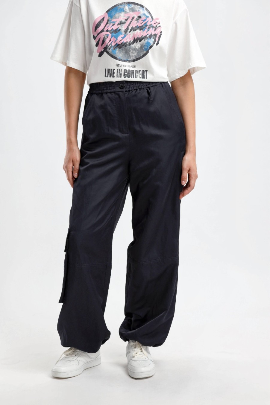 Vetements Dorothee Schumacher | Pantalon Slouchy Coolness En Marine Fonce