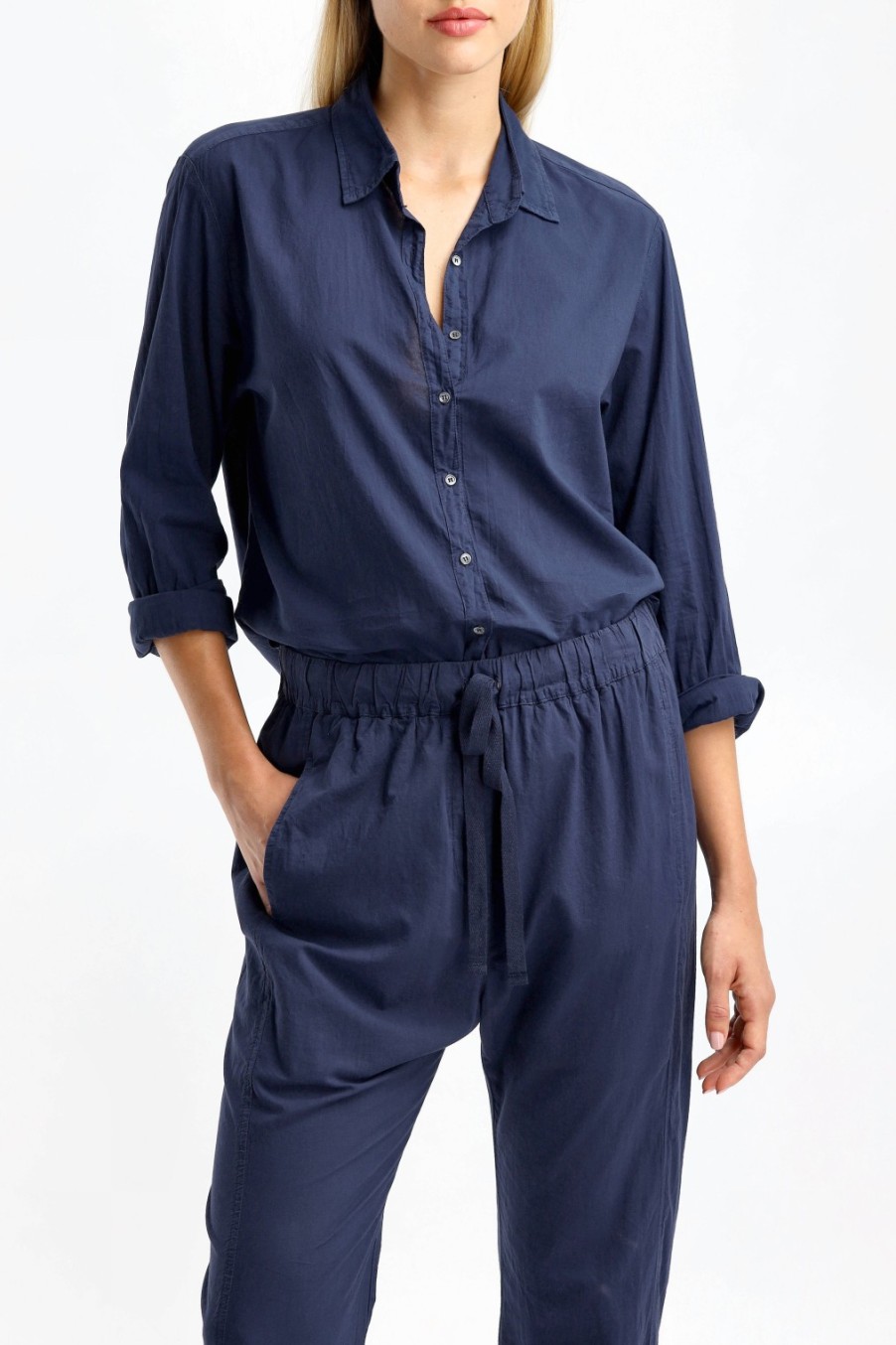 Vetements Xirena | Blouse Beau En Bleu Marine