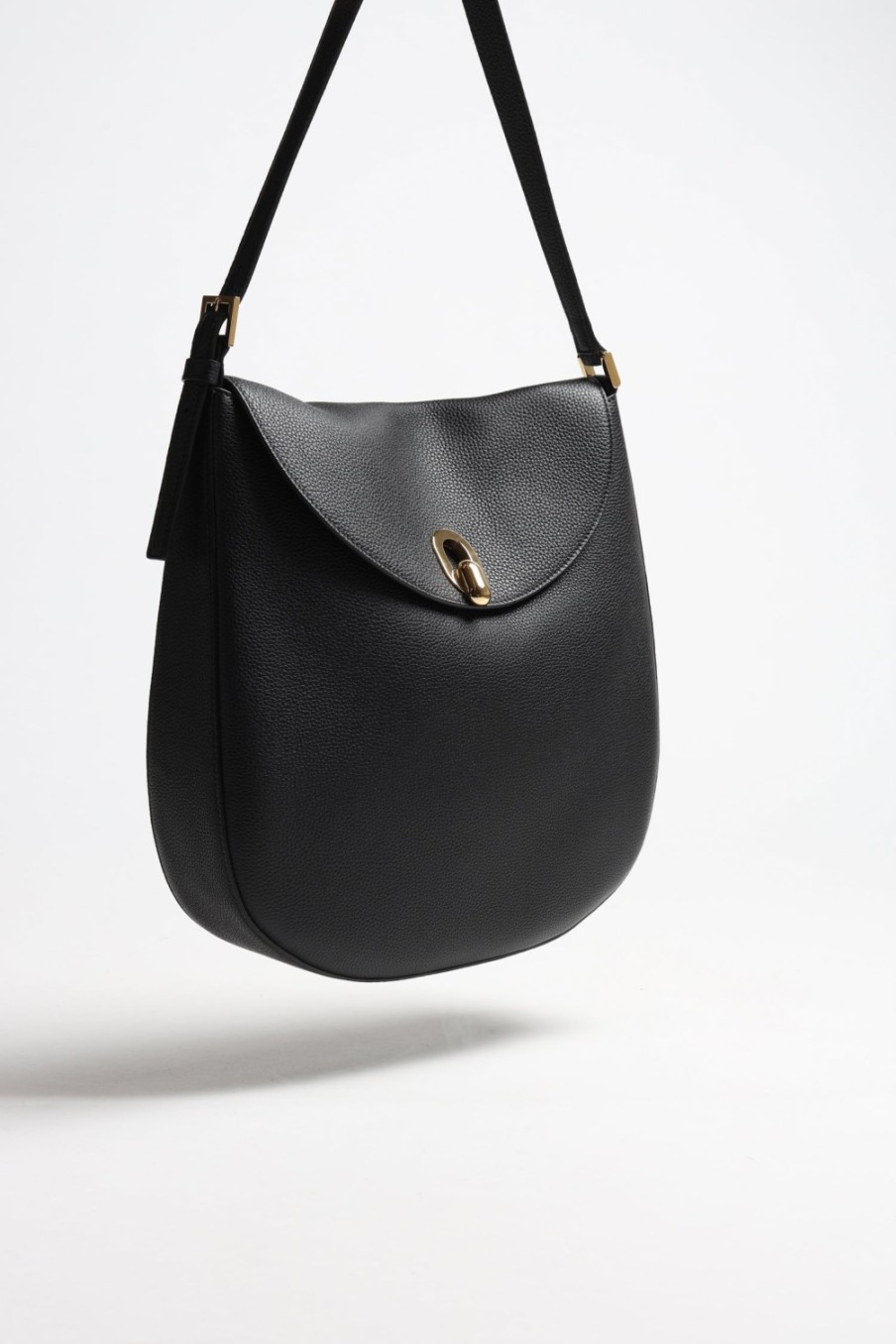 Sacs Savette | Sac Tondo Hobo Large En Noir