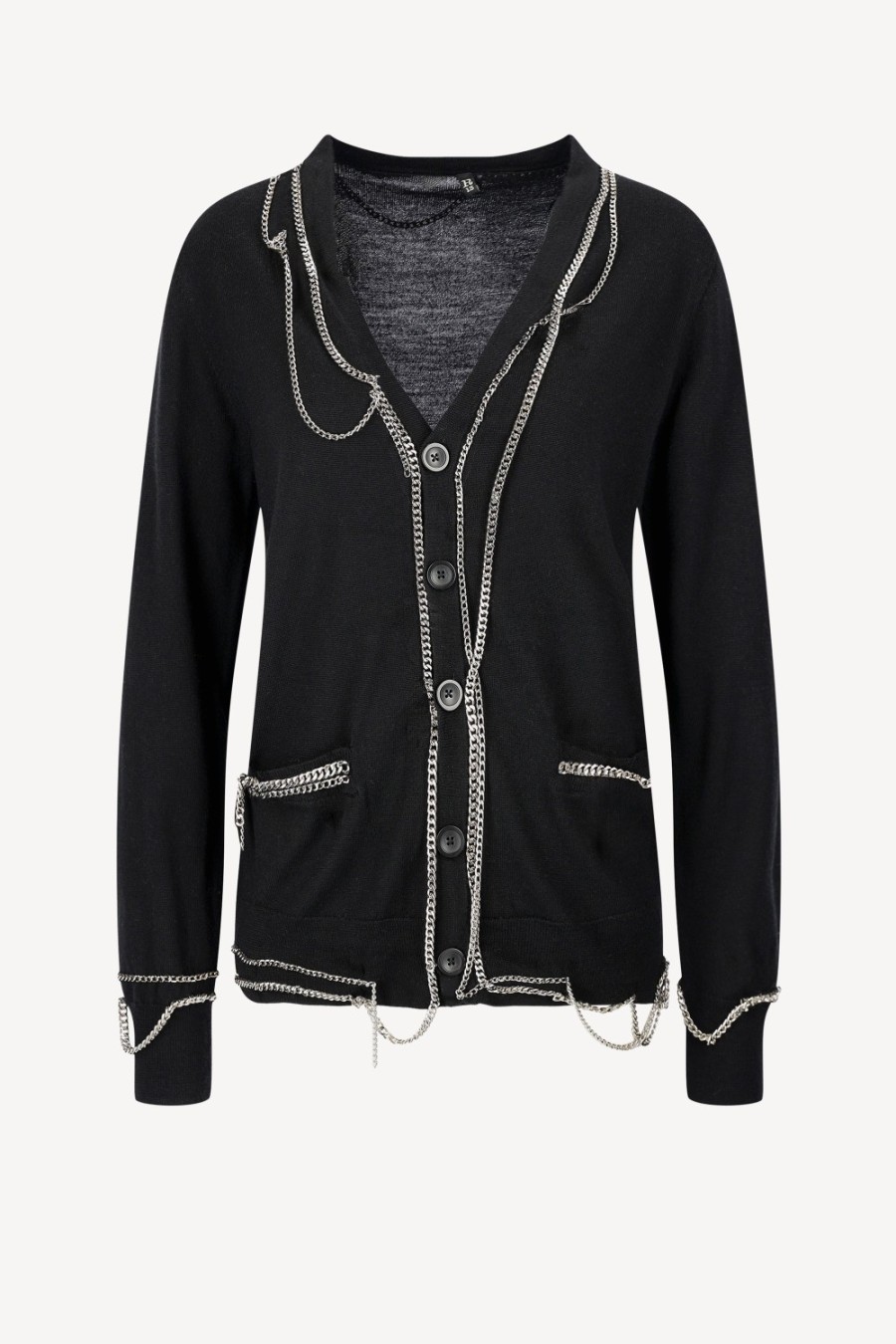 Vetements R13 | Cardigan Chain Embellished En Noir