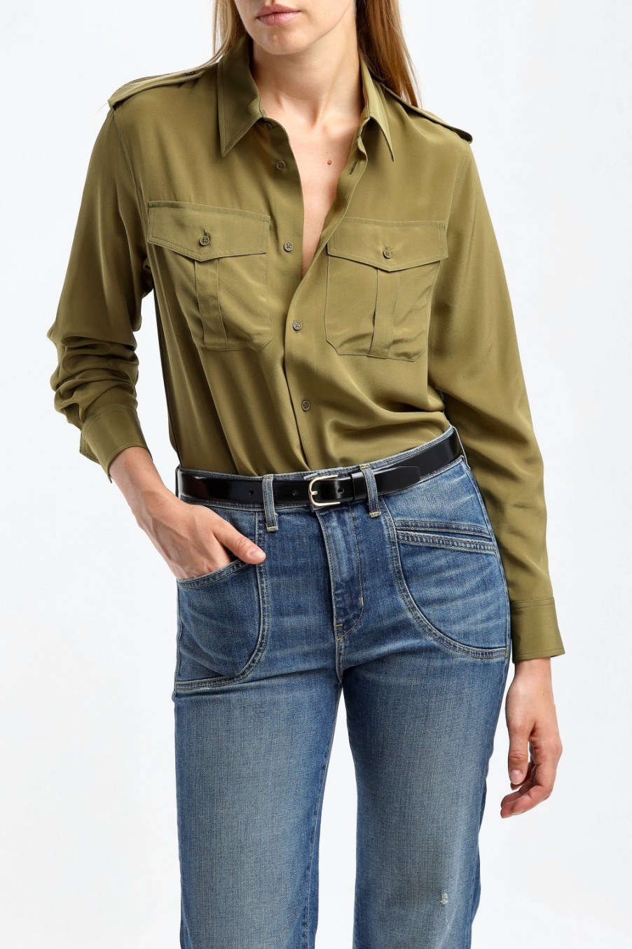 Vetements Nili Lotan | Blouse Jeanette En Olive