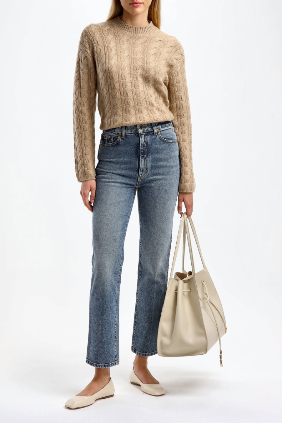 Vetements Vince | Pull Cable En Noix De Cajou