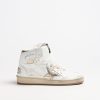 Chaussures Golden Goose | Baskets Sky Star En Blanc/Or Fonce