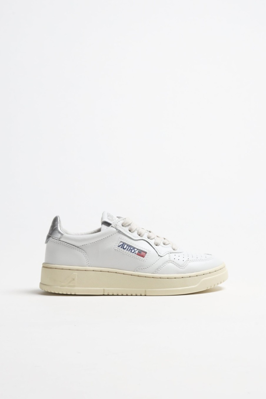 Chaussures Autry | Baskets 01 Low En Blanc/Argente