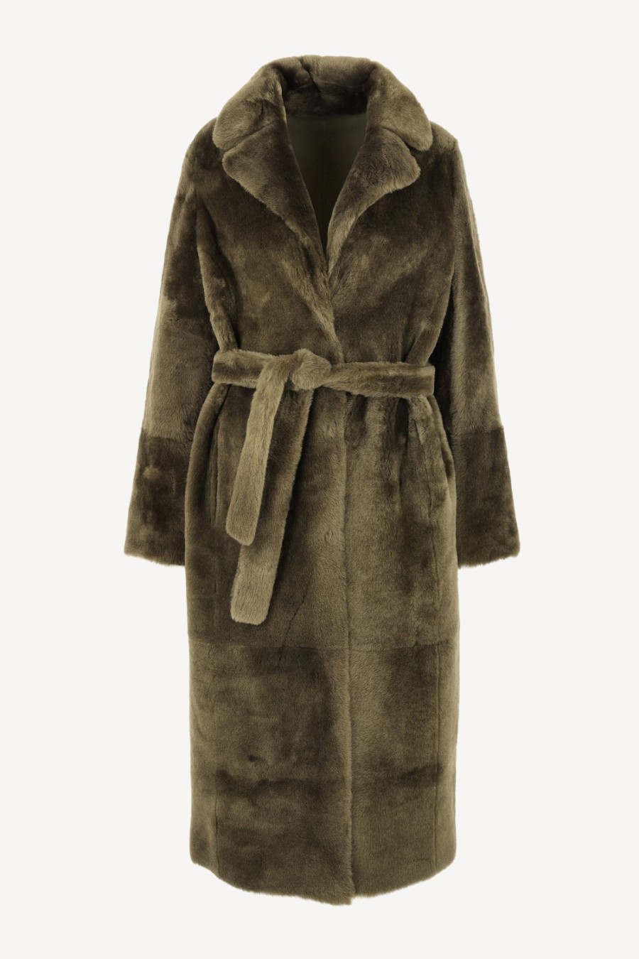 Vetements Yves Salomon | Manteau En Peau D'Agneau Classique A Olivier
