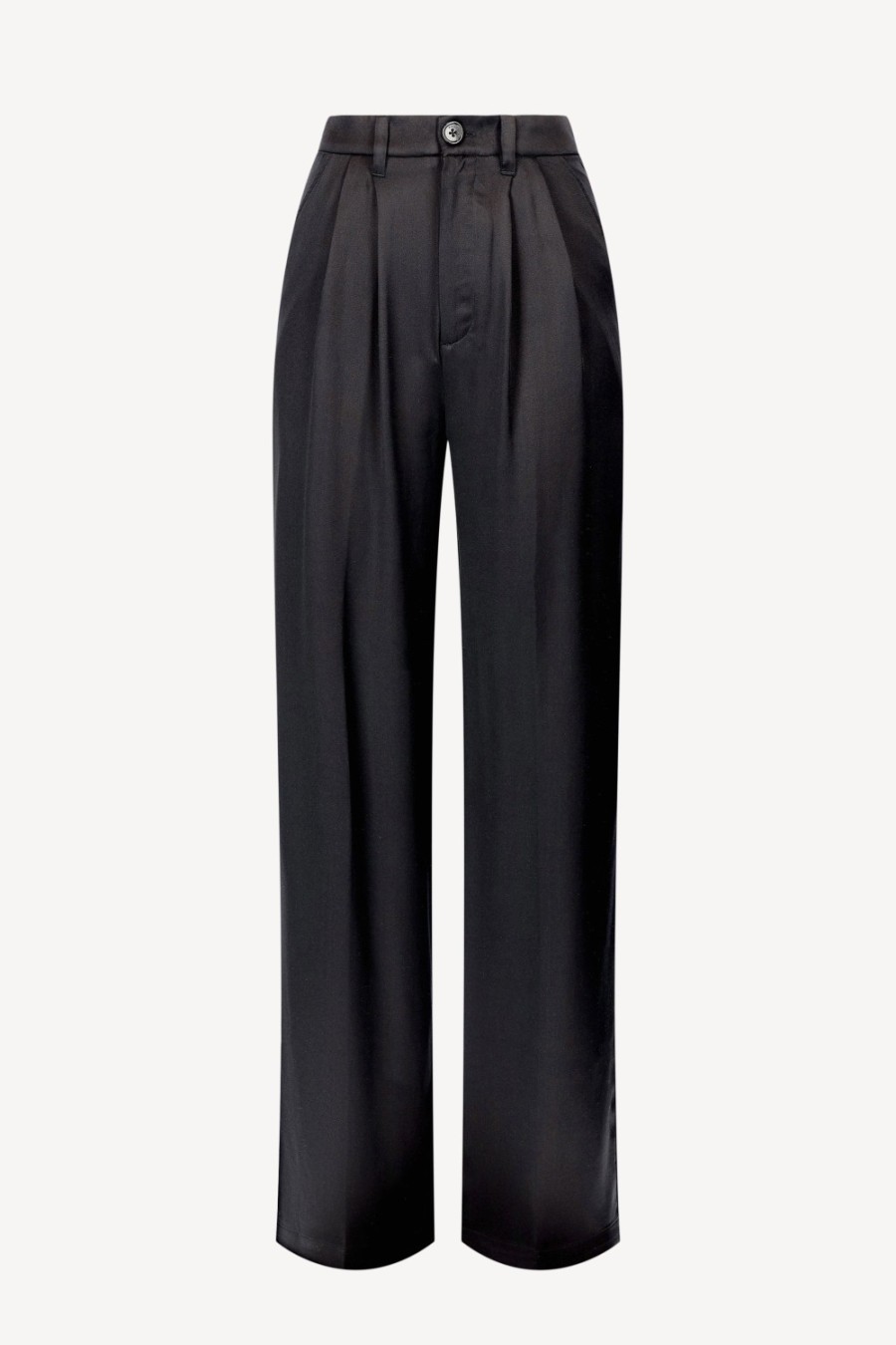 Vetements Anine Bing | Pantalon En Soie Carrie En Noir