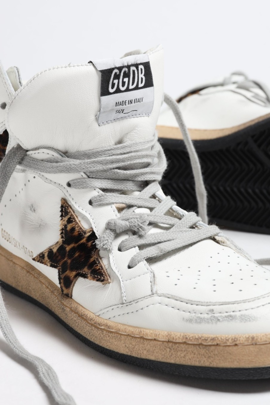 Chaussures Golden Goose | Baskets Sky Star Leo En Blanc/Marron