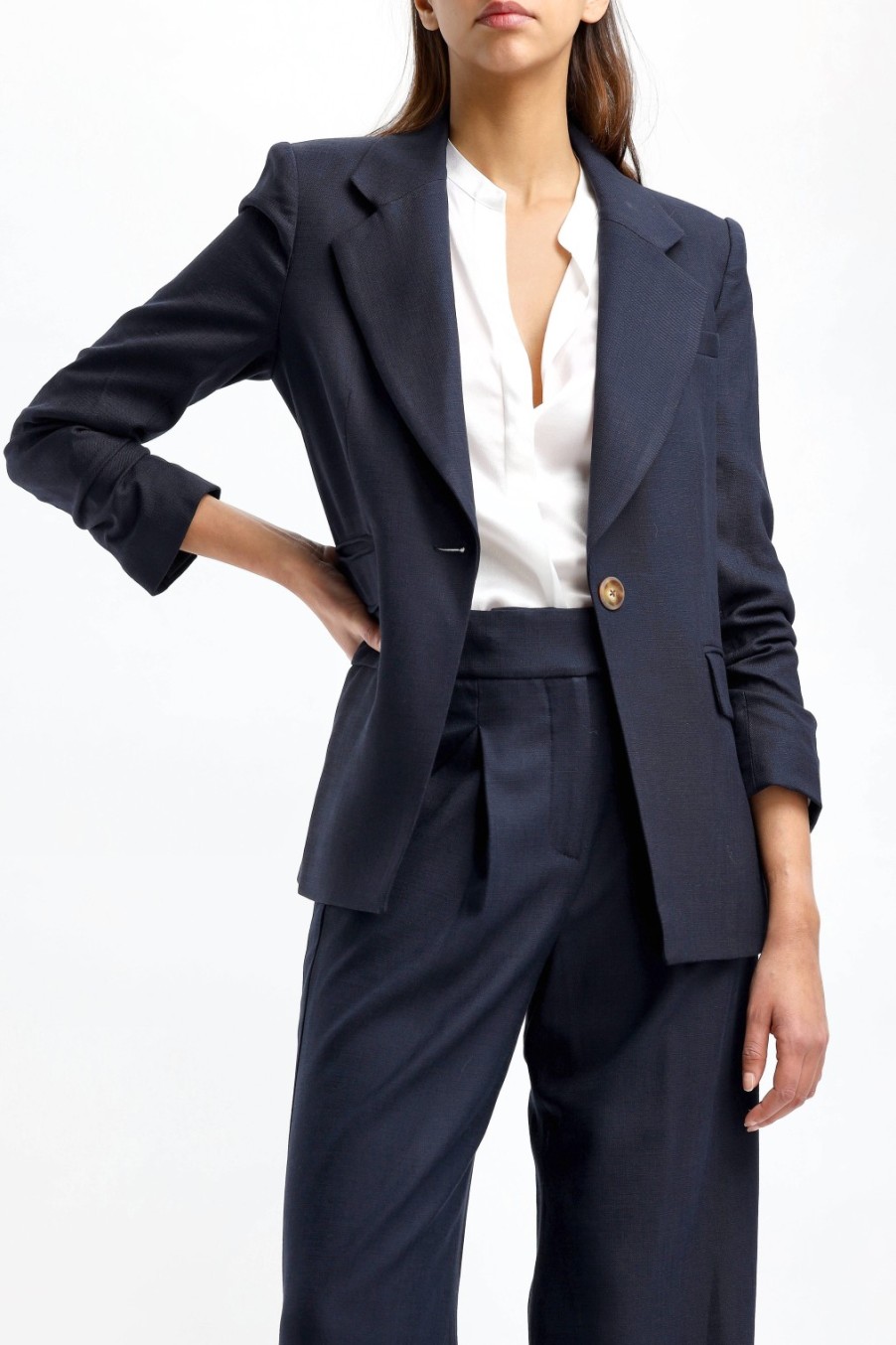 Vetements Veronica Beard | Blazer Battista Dickey En Bleu Marine
