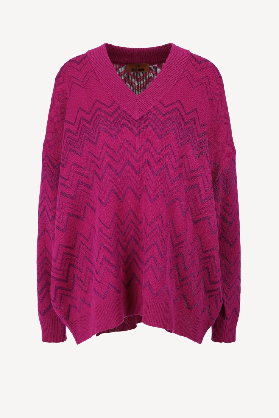 Vetements Missoni | Pull A Col En V En Purple Wine