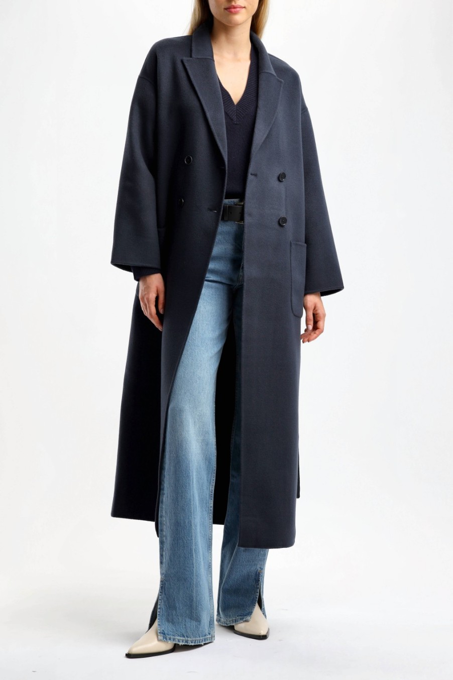 Vetements Anine Bing | Manteau Dylan Maxi En Bleu Marine