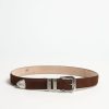 Accessoires Silver Ostrich | Ceinture Gipsy Suede En Marron