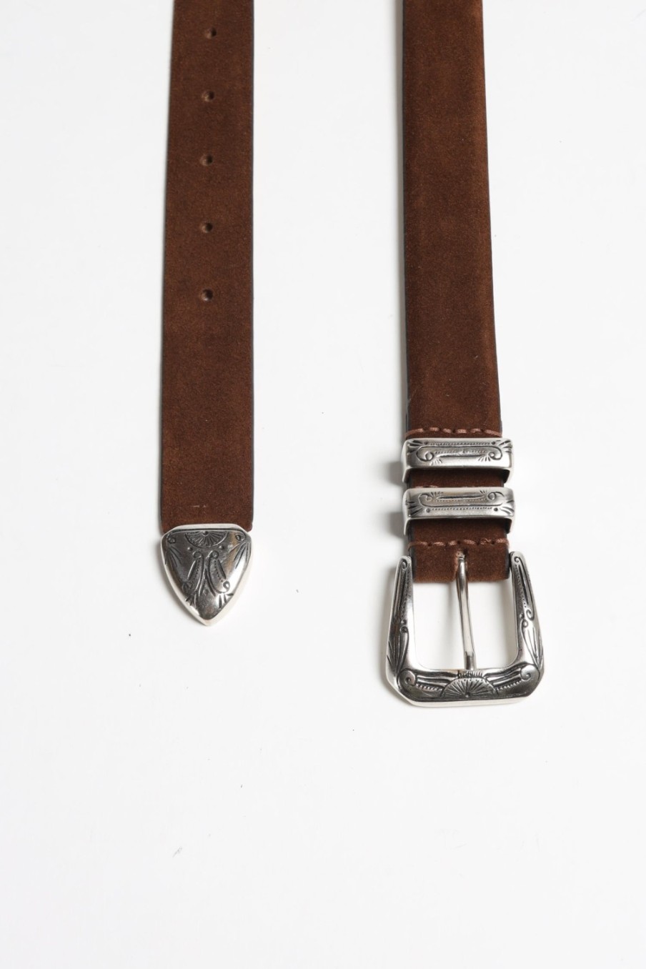 Accessoires Silver Ostrich | Ceinture Gipsy Suede En Marron