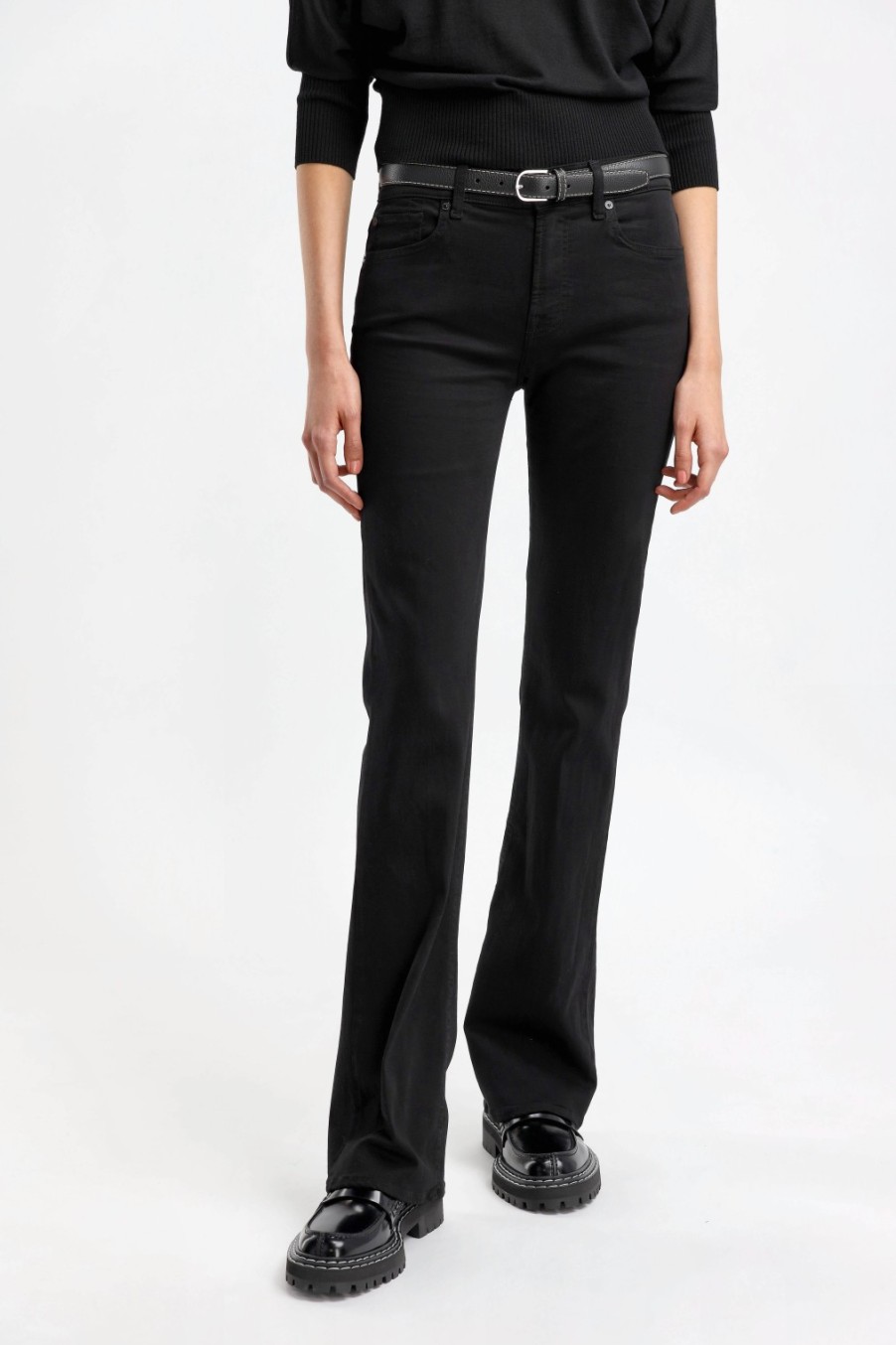 Vetements 7 For All Mankind | Jeans Bootcut Bair En Noir