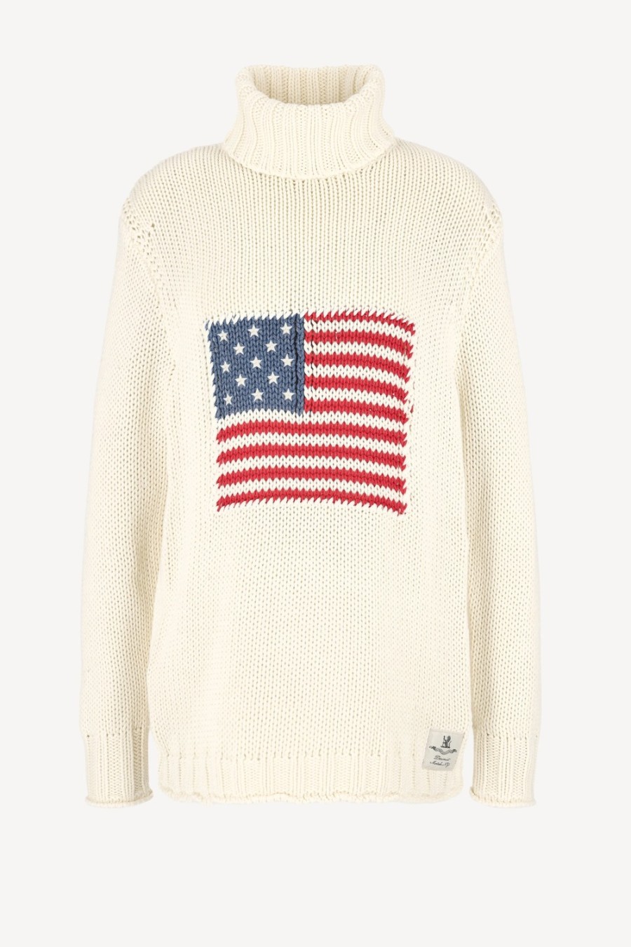 Vetements Denimist | Pullover Drapeau Americain En Ecru