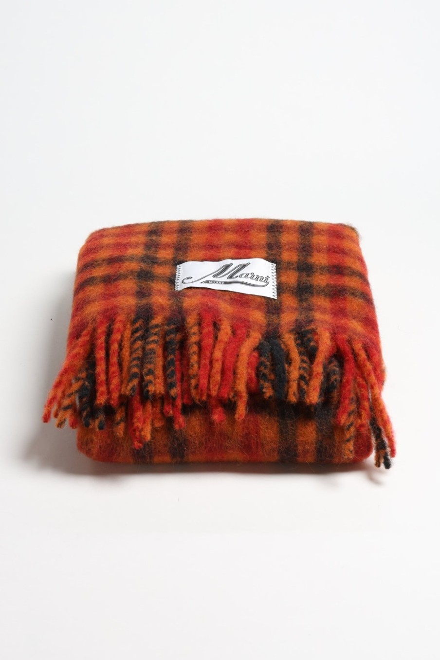 Accessoires Marni | Echarpe A Carreaux Orange Clair