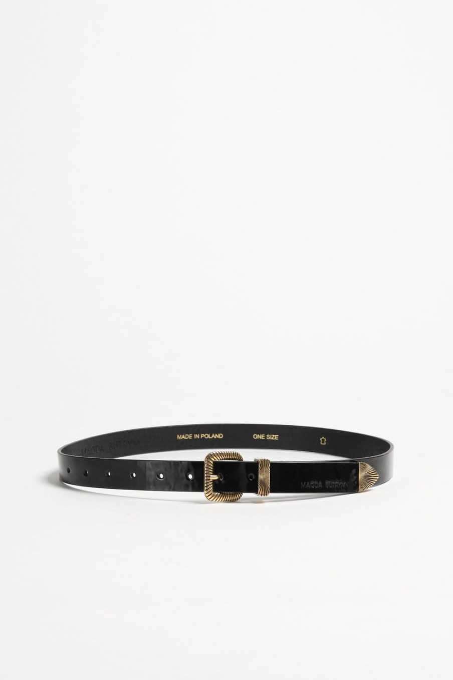 Accessoires Magda Butrym | Ceinture Western En Noir/Vinyle