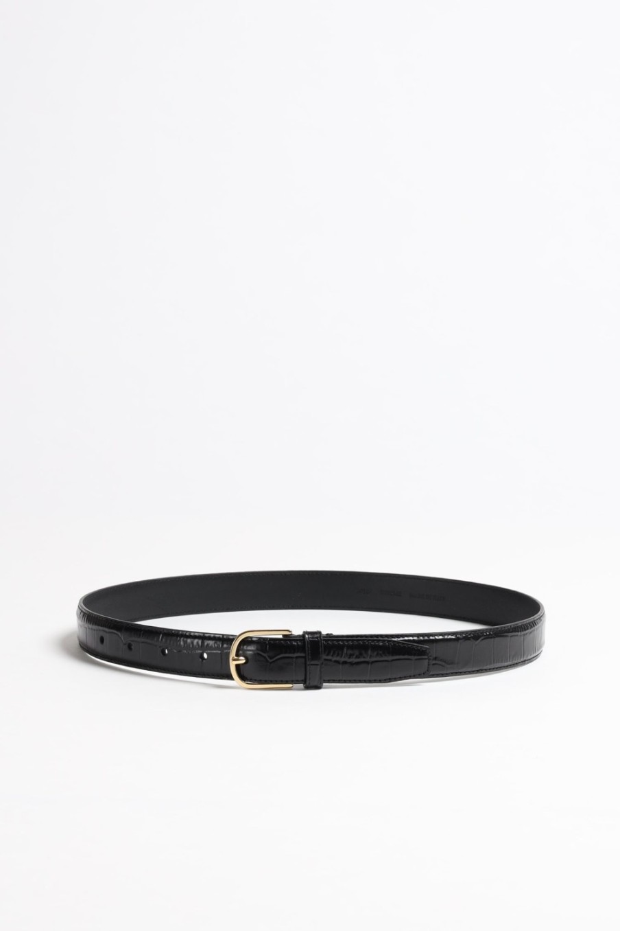 Accessoires Toteme | Ceinture Slim Trouser A Black Croco