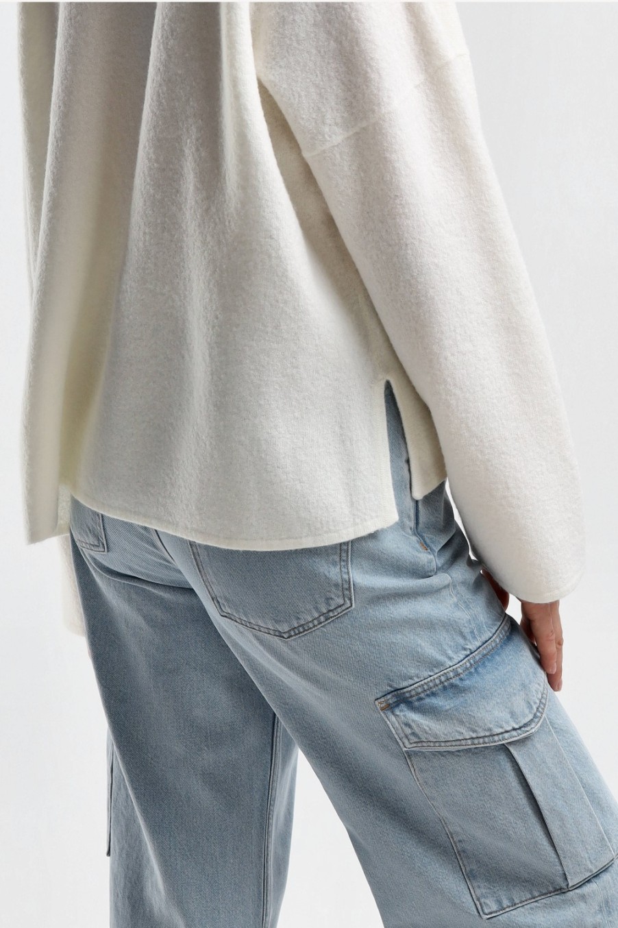 Vetements Toteme | Pullover Merinos En Blanc Casse