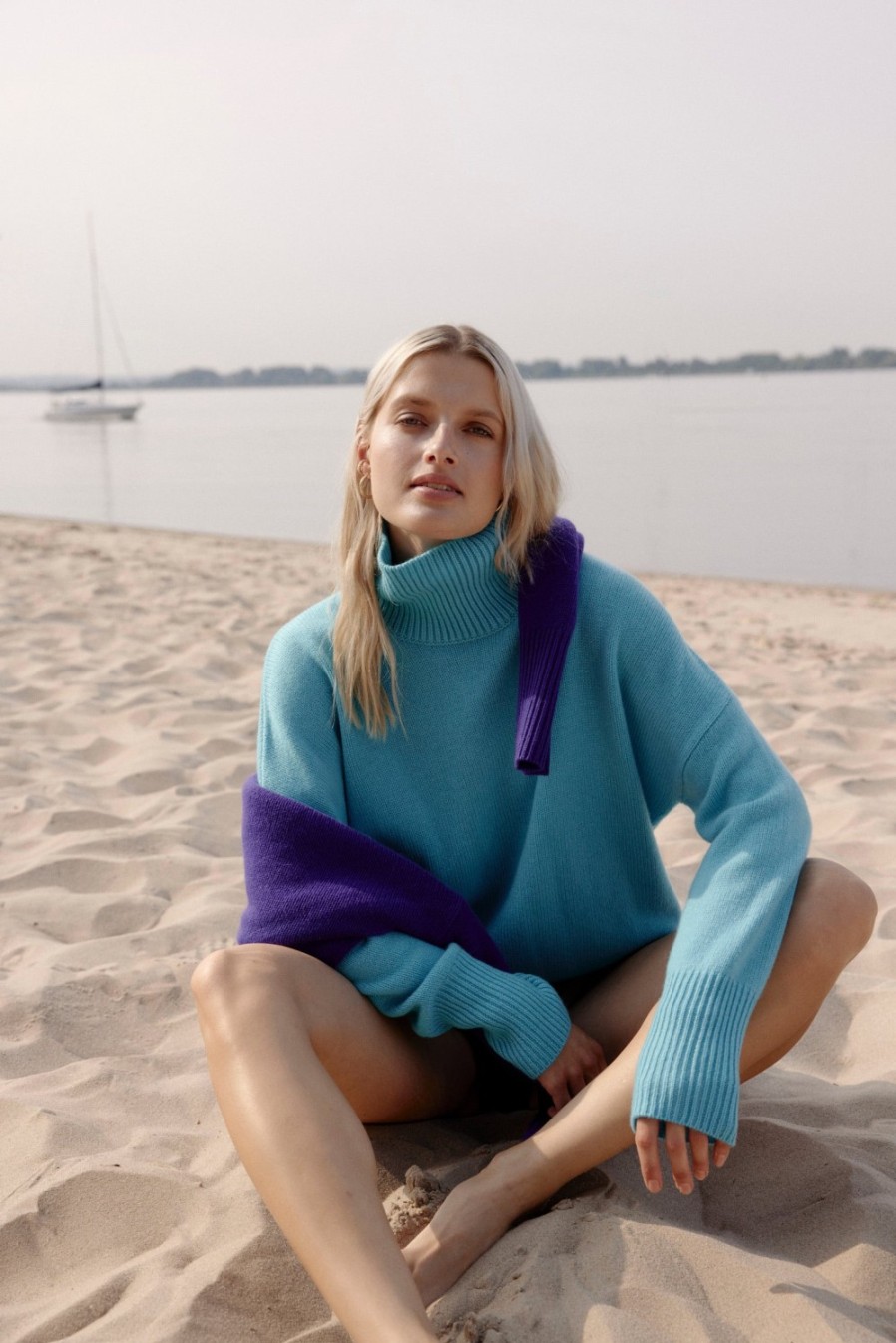 Vetements Lisa Yang | Pull Heidi En Bleu Amalfi
