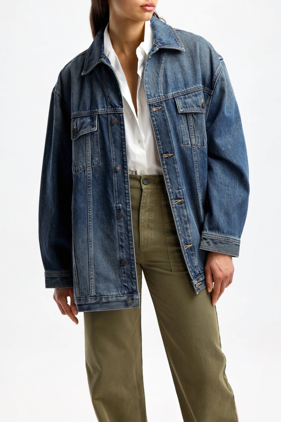 Vetements Nili Lotan | Veste En Jean Adam En Simon Wash