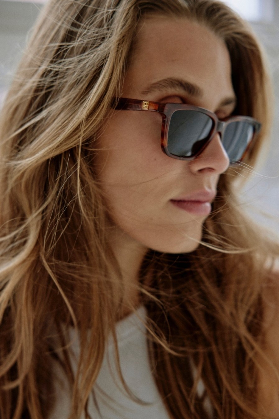 Accessoires Toteme | Lunettes De Soleil The Squares In Light Havanna