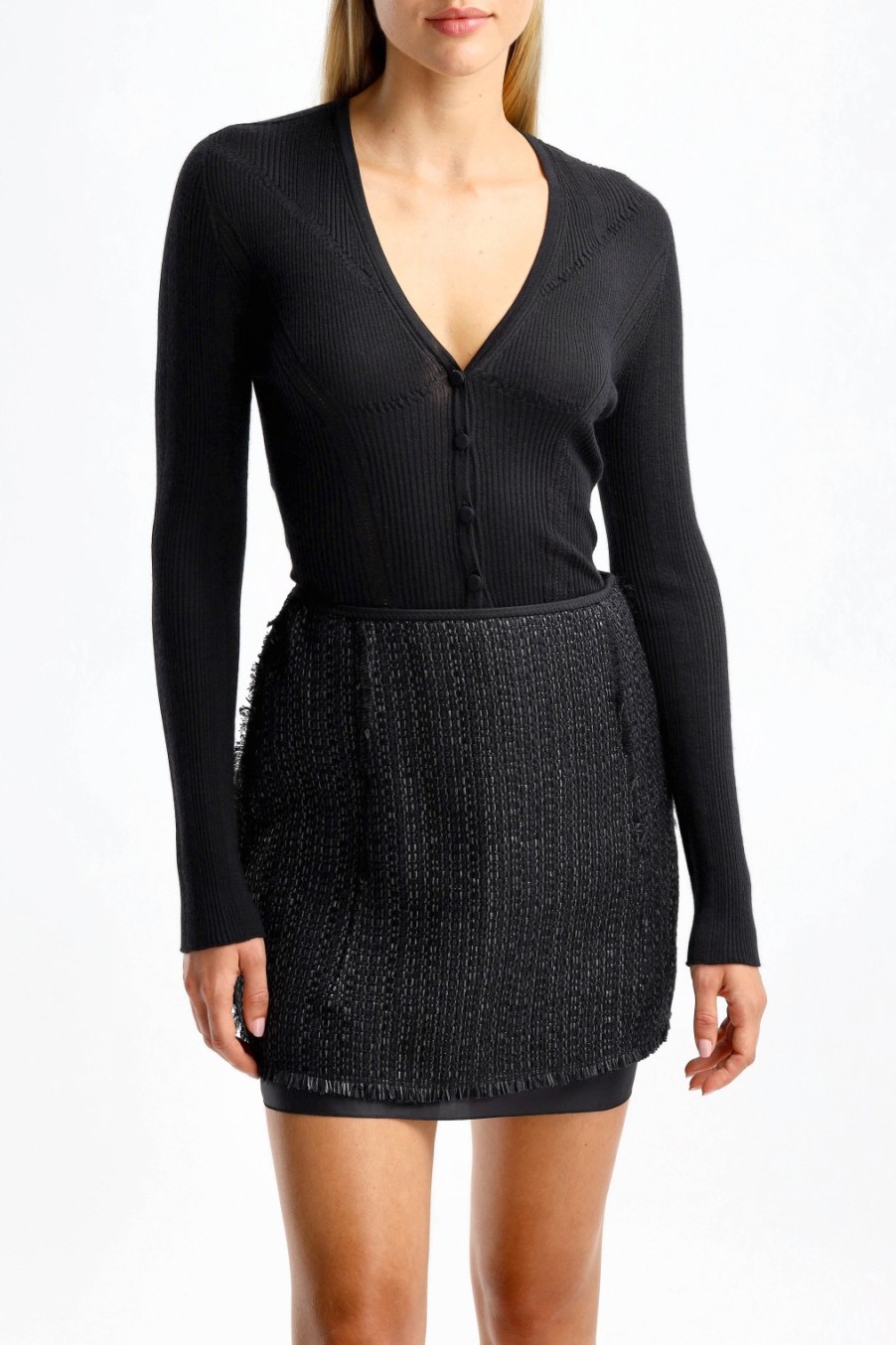 Vetements Lanvin | Cardigan V Neck En Noir