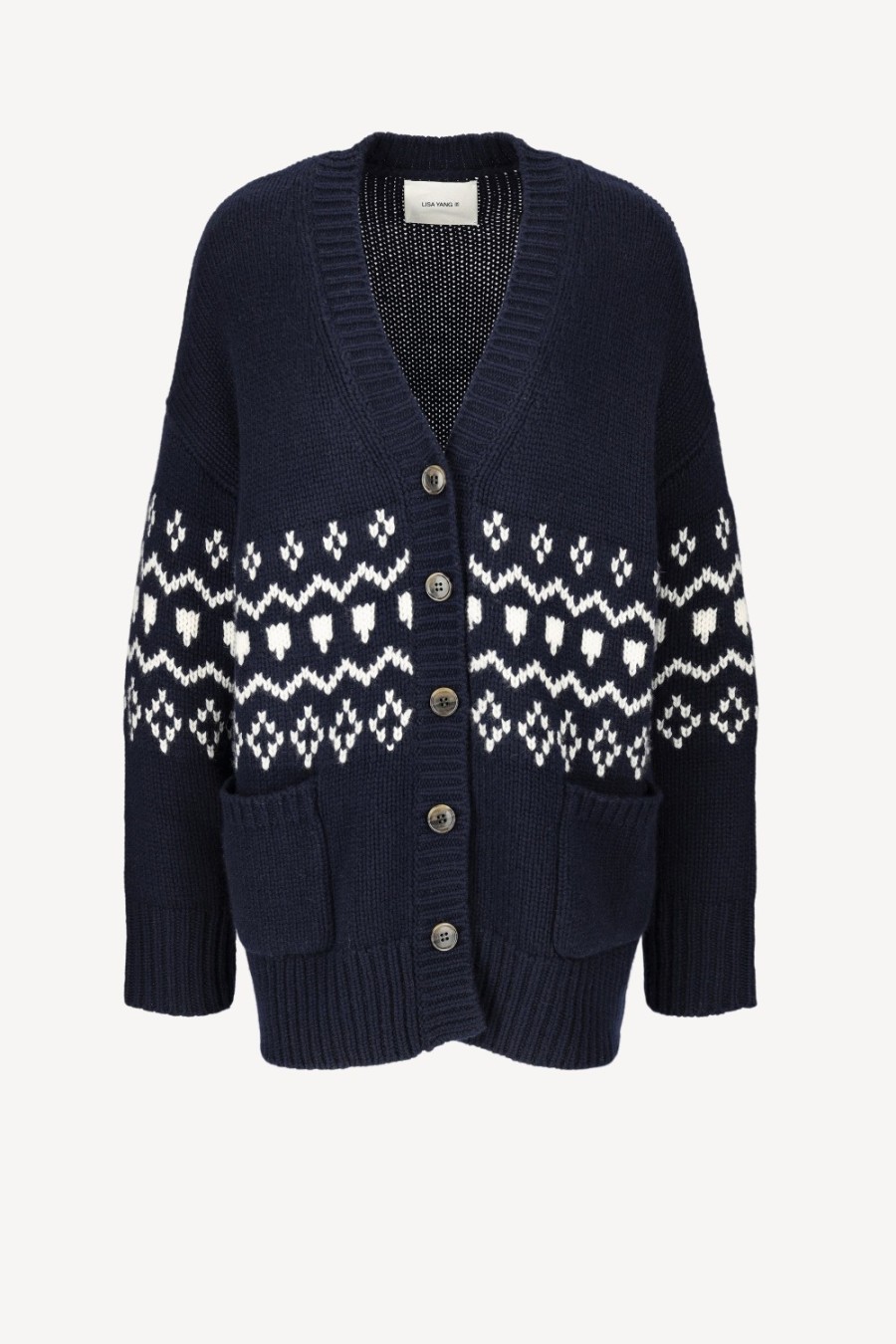 Vetements Lisa Yang | Cardigan Greyson En Navy/Creme