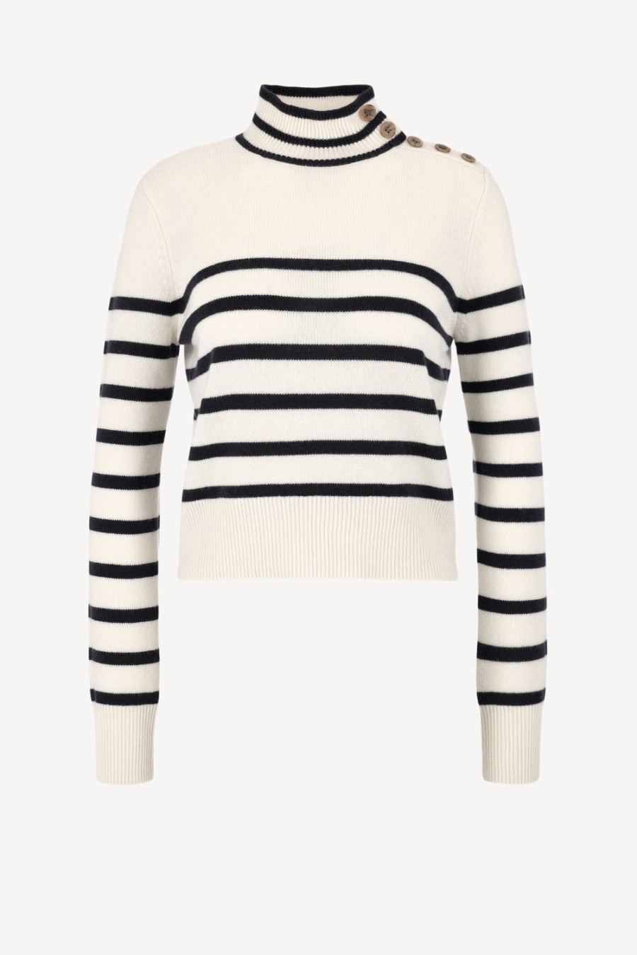 Vetements Frame | Col Roule Mariner En Blanc Casse