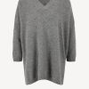 Vetements Agnona | Pull A Col En V En Flanelle