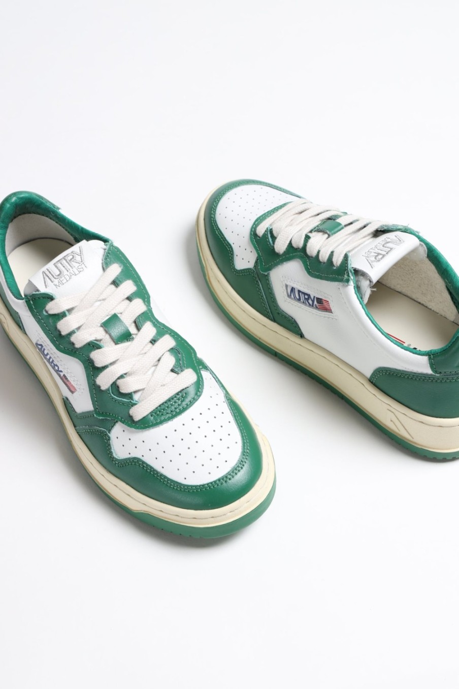 Chaussures Autry | Baskets Bicolor Up En Blanc/Vert