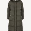 Vetements Woolrich | Parka Aurora Long En Vert Fonce