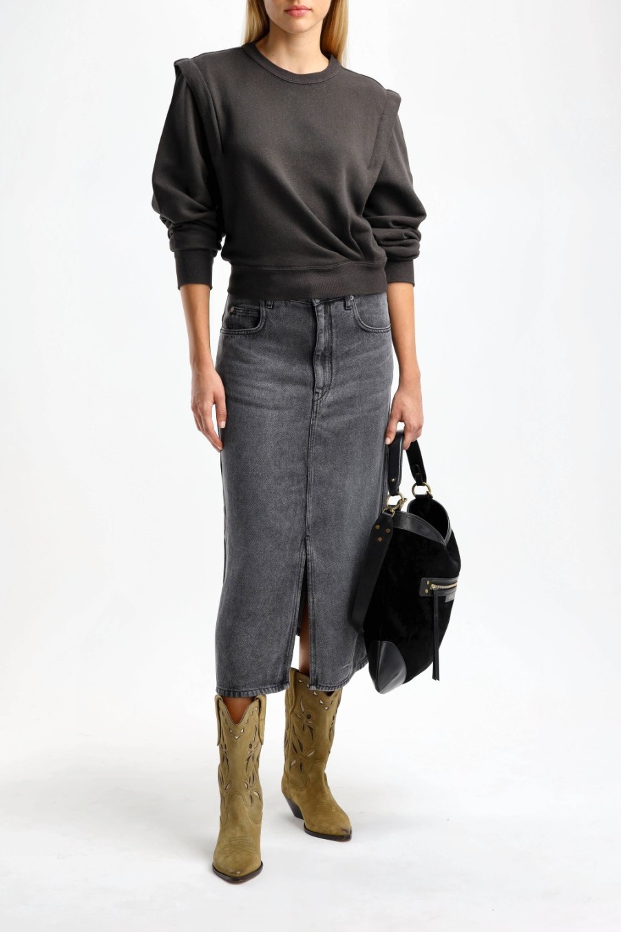 Vetements Marant Etoile | Sweat-Shirt Masson Dans Faded Black