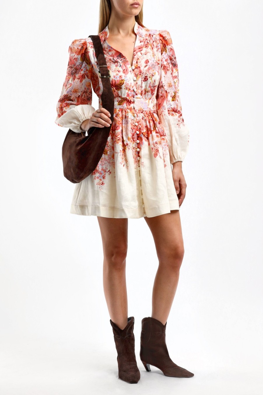 Vetements Zimmermann | Robe Plunge En Creme Florale