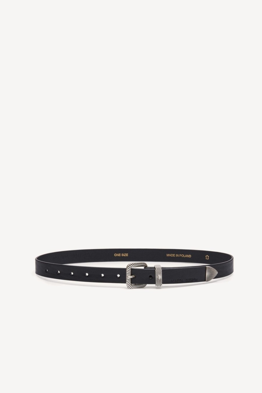 Accessoires Magda Butrym | Ceinture Western Noir/Argent