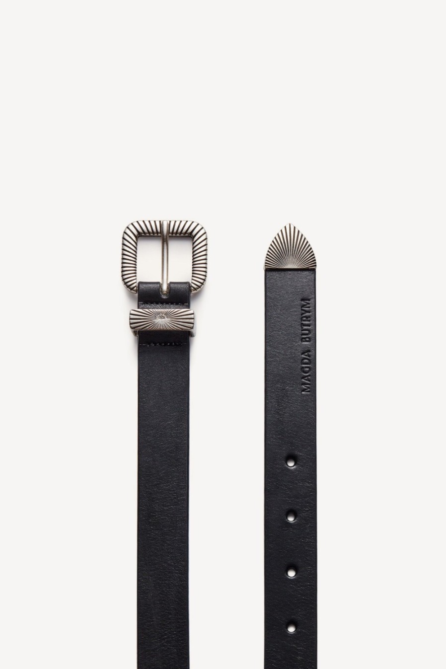 Accessoires Magda Butrym | Ceinture Western Noir/Argent