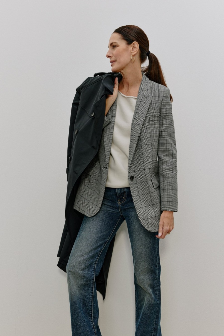 Vetements Nili Lotan | Blazer Diane En Noir/Ivoire
