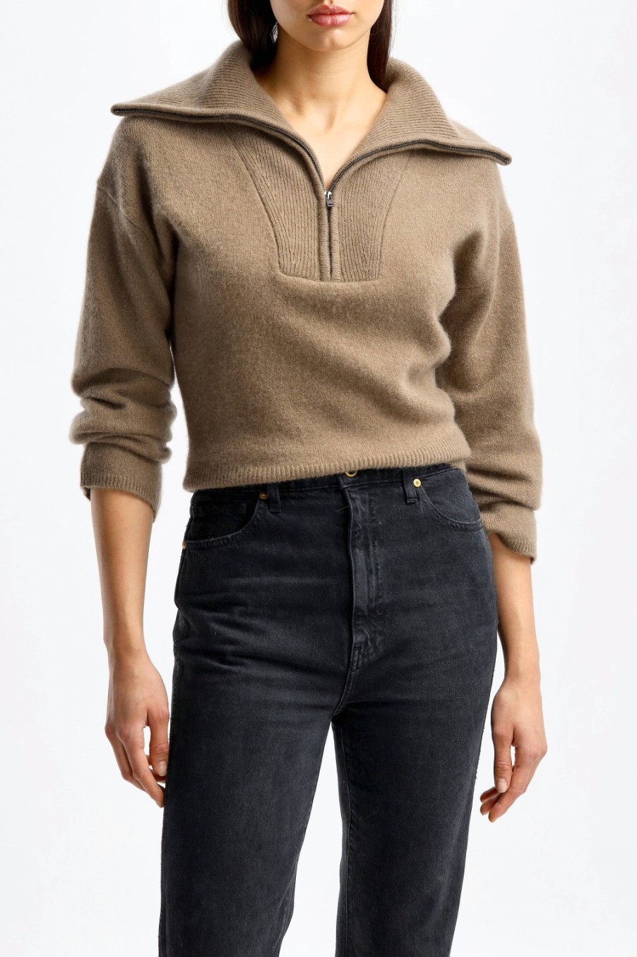 Vetements Joseph | Pull-Over Demi-Zip En Hickory