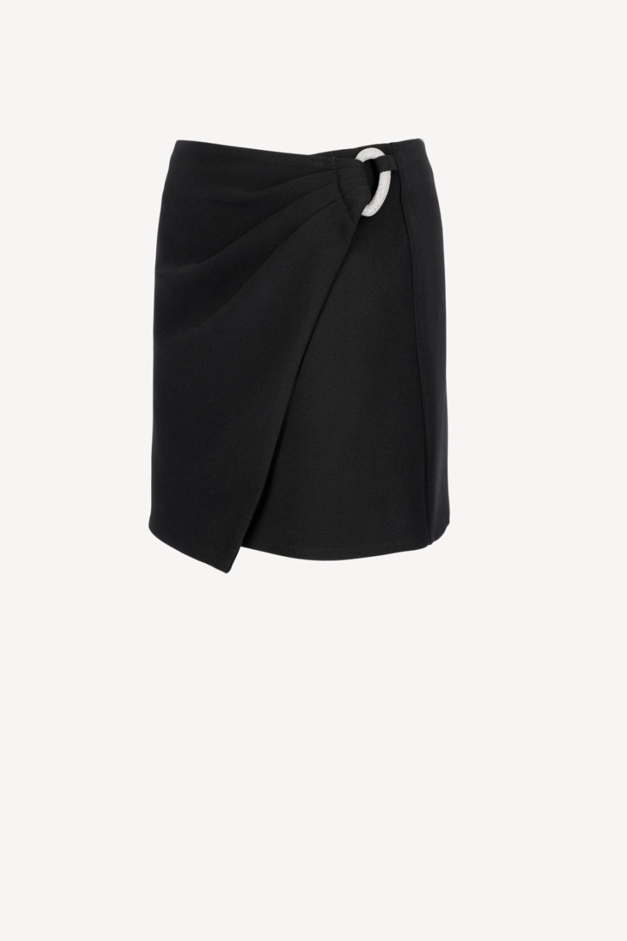 Vetements Simkhai | Jupe Portefeuille Ebony En Noir