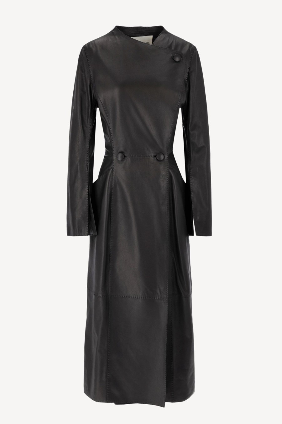 Vetements by Malene Birger | Manteau En Cuir Sirrena En Noir