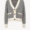 Vetements Ladneri | Cardigan Stripes En Noir Et Blanc